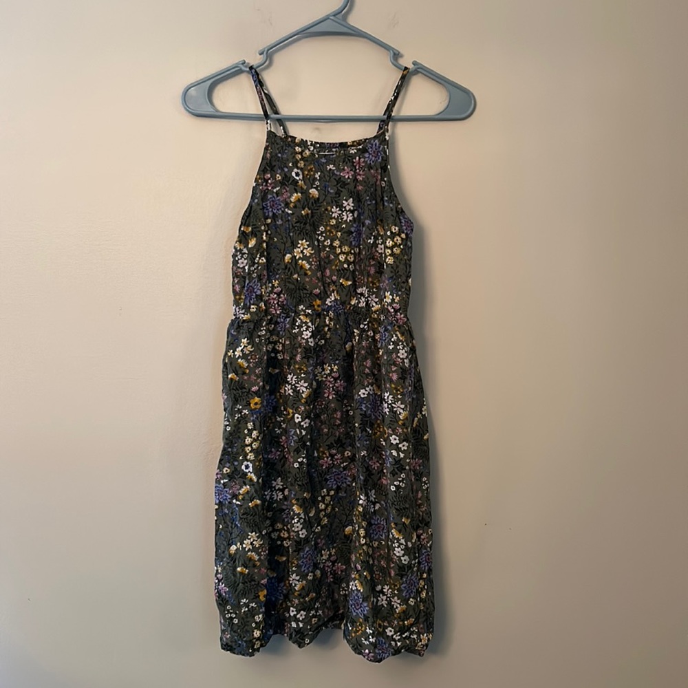 NWOT Girls Size XL (14) Old Navy Floral Print Green Dress